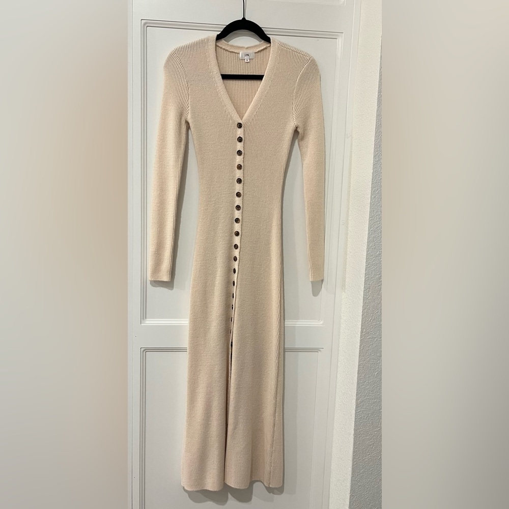 LPA Kavala Sweater Dress in Cream
